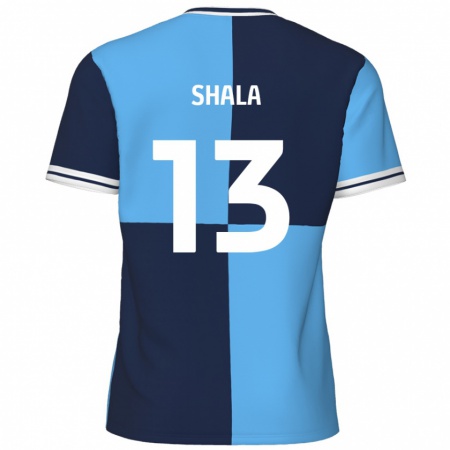 Kandiny Enfant Maillot Laurence Shala #13 Bleu Ciel Bleu Foncé Tenues Domicile 2024/25 T-Shirt