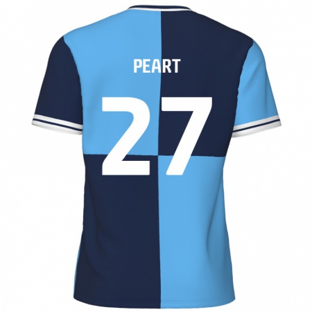 Kandiny Enfant Maillot Brody Peart #27 Bleu Ciel Bleu Foncé Tenues Domicile 2024/25 T-Shirt