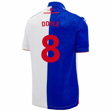 Kandiny Enfant Maillot Emma Doyle #8 Bleu Ciel Blanc Tenues Domicile 2024/25 T-Shirt