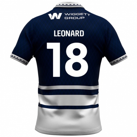 Kandiny Enfant Maillot Ryan Leonard #18 Bleu Marine Blanc Tenues Domicile 2024/25 T-Shirt