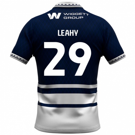 Kandiny Enfant Maillot Tom Leahy #29 Bleu Marine Blanc Tenues Domicile 2024/25 T-Shirt