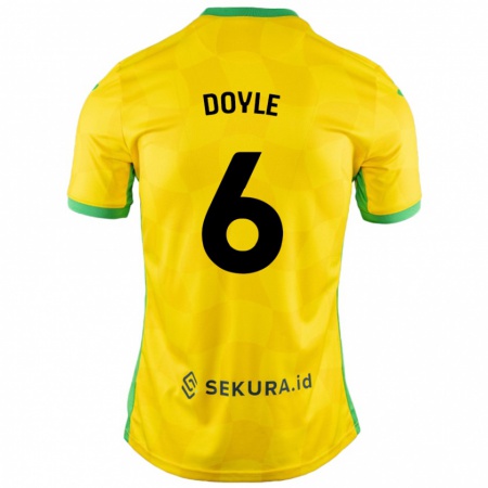 Kandiny Enfant Maillot Callum Doyle #6 Jaune Vert Tenues Domicile 2024/25 T-Shirt