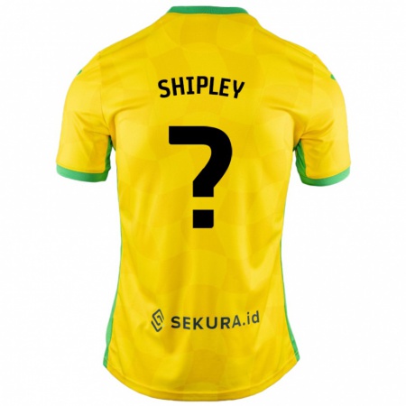 Kandiny Enfant Maillot Lewis Shipley #0 Jaune Vert Tenues Domicile 2024/25 T-Shirt