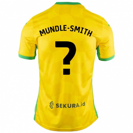 Kandiny Enfant Maillot Errol Mundle-Smith #0 Jaune Vert Tenues Domicile 2024/25 T-Shirt