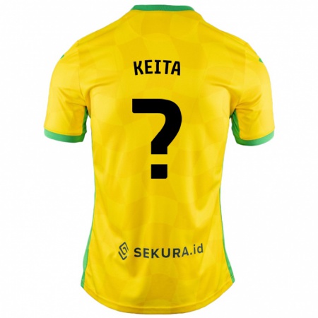 Kandiny Enfant Maillot Gabriel Keita #0 Jaune Vert Tenues Domicile 2024/25 T-Shirt