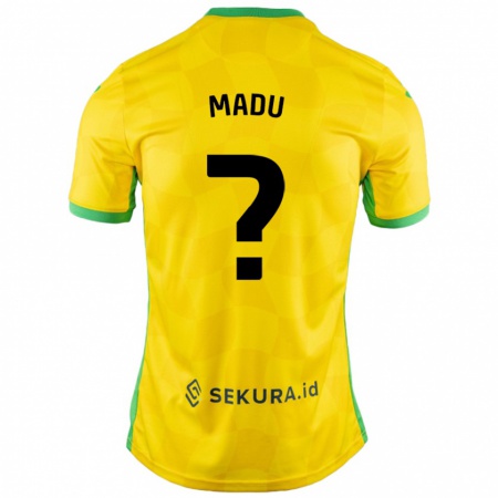 Kandiny Enfant Maillot Victor Madu #0 Jaune Vert Tenues Domicile 2024/25 T-Shirt