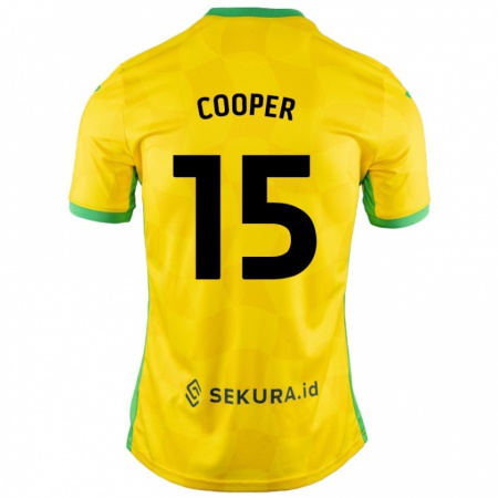 Kandiny Enfant Maillot Naomi Cooper #15 Jaune Vert Tenues Domicile 2024/25 T-Shirt