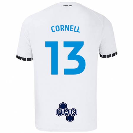 Kandiny Enfant Maillot David Cornell #13 Blanc Tenues Domicile 2024/25 T-Shirt