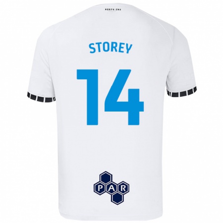 Kandiny Enfant Maillot Jordan Storey #14 Blanc Tenues Domicile 2024/25 T-Shirt