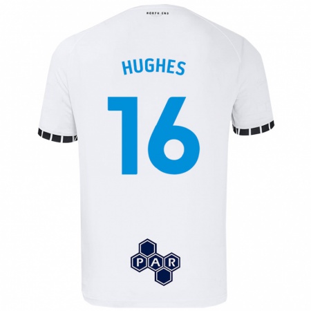 Kandiny Enfant Maillot Andrew Hughes #16 Blanc Tenues Domicile 2024/25 T-Shirt