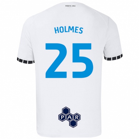 Kandiny Enfant Maillot Duane Holmes #25 Blanc Tenues Domicile 2024/25 T-Shirt