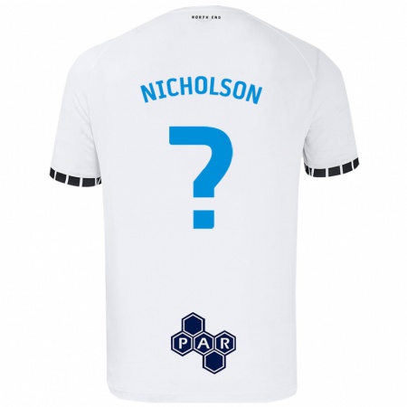 Kandiny Enfant Maillot Joseph Nicholson #0 Blanc Tenues Domicile 2024/25 T-Shirt