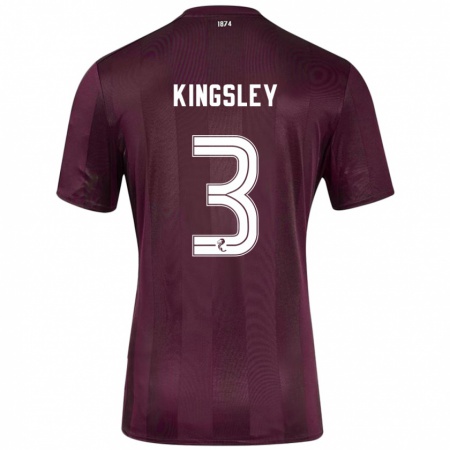 Kandiny Enfant Maillot Stephen Kingsley #3 Bordeaux Tenues Domicile 2024/25 T-Shirt