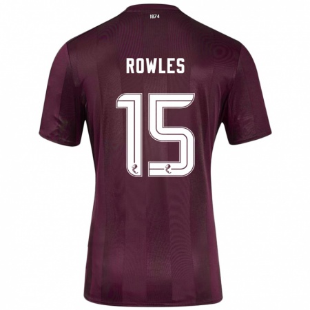 Kandiny Enfant Maillot Kye Rowles #15 Bordeaux Tenues Domicile 2024/25 T-Shirt