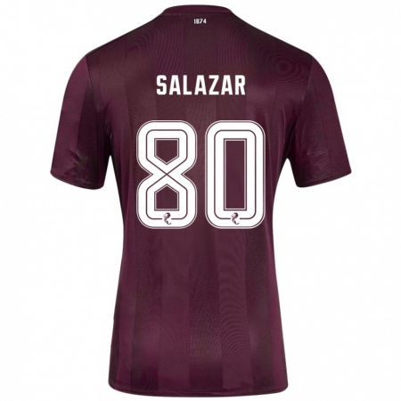 Kandiny Enfant Maillot Andrés Salazar #80 Bordeaux Tenues Domicile 2024/25 T-Shirt