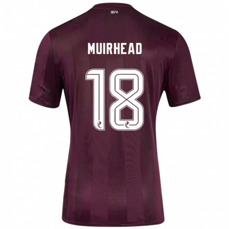 Kandiny Enfant Maillot Owen Muirhead #18 Bordeaux Tenues Domicile 2024/25 T-Shirt