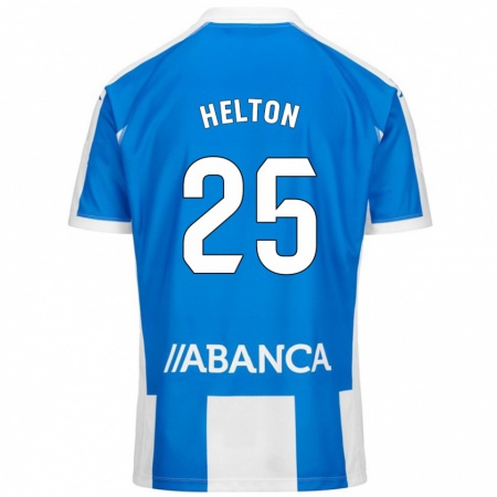 Kandiny Enfant Maillot Helton Leite #25 Bleu Blanc Tenues Domicile 2024/25 T-Shirt