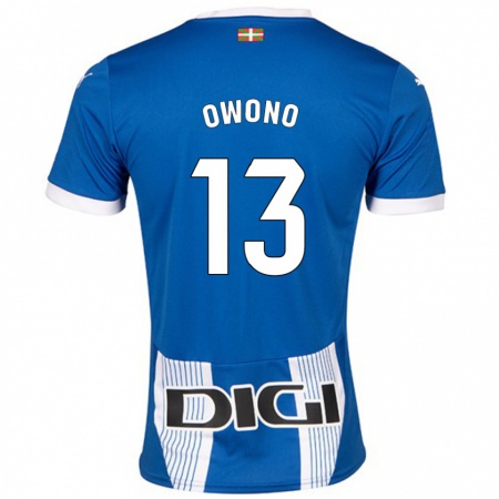 Kandiny Enfant Maillot Jesús Owono #13 Bleu Tenues Domicile 2024/25 T-Shirt