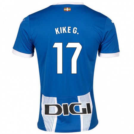 Kandiny Enfant Maillot Kike García #17 Bleu Tenues Domicile 2024/25 T-Shirt