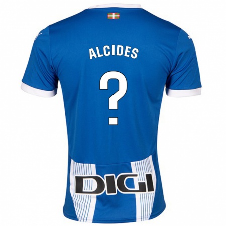 Kandiny Enfant Maillot Diego Alcides #0 Bleu Tenues Domicile 2024/25 T-Shirt