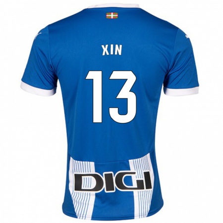 Kandiny Enfant Maillot Jana Xin #13 Bleu Tenues Domicile 2024/25 T-Shirt