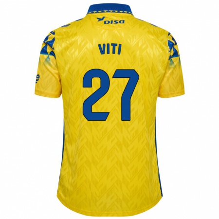 Kandiny Enfant Maillot Viti #27 Jaune Bleu Tenues Domicile 2024/25 T-Shirt