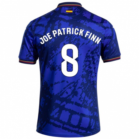 Kandiny Enfant Maillot John Joe Patrick Finn #8 Bleu Foncé Tenues Domicile 2024/25 T-Shirt