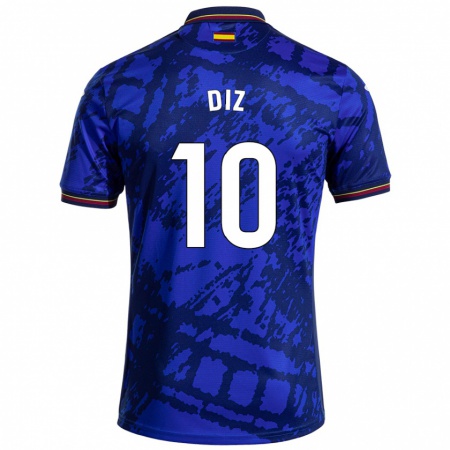 Kandiny Enfant Maillot Rafa Diz #10 Bleu Foncé Tenues Domicile 2024/25 T-Shirt