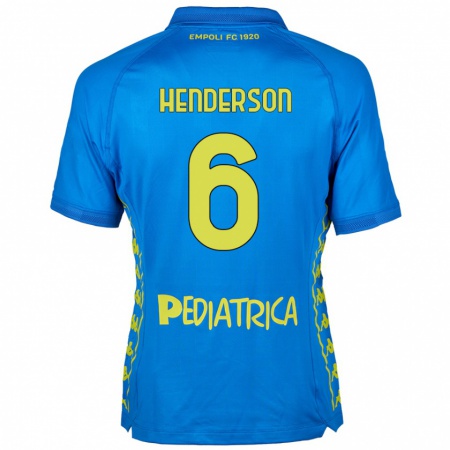 Kandiny Enfant Maillot Liam Henderson #6 Bleu Tenues Domicile 2024/25 T-Shirt