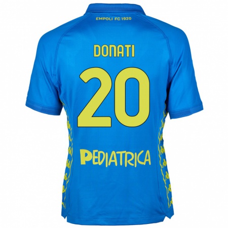 Kandiny Enfant Maillot Francesco Donati #20 Bleu Tenues Domicile 2024/25 T-Shirt