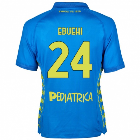 Kandiny Enfant Maillot Tyronne Ebuehi #24 Bleu Tenues Domicile 2024/25 T-Shirt