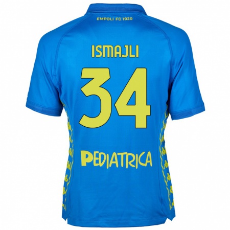 Kandiny Enfant Maillot Ardian Ismajli #34 Bleu Tenues Domicile 2024/25 T-Shirt