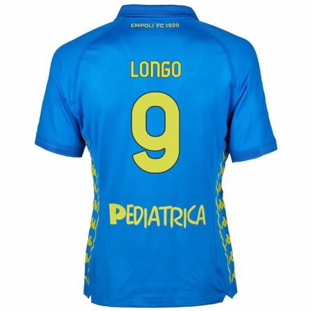 Kandiny Enfant Maillot Mattia Longo #9 Bleu Tenues Domicile 2024/25 T-Shirt