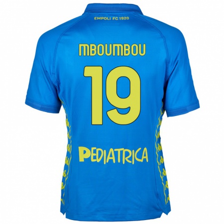 Kandiny Enfant Maillot Arnaud Mboumbou #19 Bleu Tenues Domicile 2024/25 T-Shirt