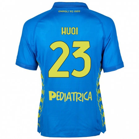 Kandiny Enfant Maillot Mattia Huqi #23 Bleu Tenues Domicile 2024/25 T-Shirt