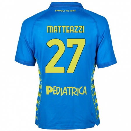 Kandiny Enfant Maillot Ernesto Matteazzi #27 Bleu Tenues Domicile 2024/25 T-Shirt