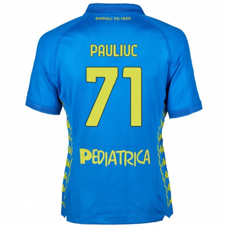 Kandiny Enfant Maillot Nicolò Pauliuc #71 Bleu Tenues Domicile 2024/25 T-Shirt