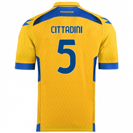 Kandiny Enfant Maillot Giorgio Cittadini #5 Jaune Tenues Domicile 2024/25 T-Shirt