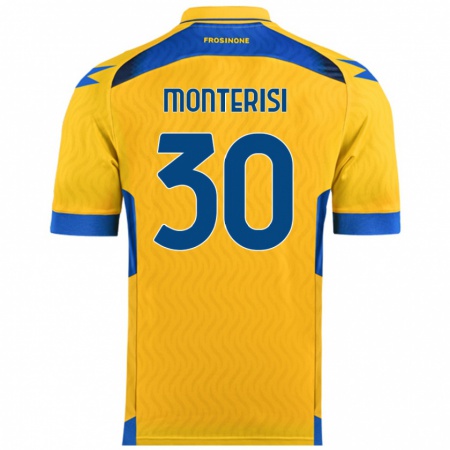 Kandiny Enfant Maillot Ilario Monterisi #30 Jaune Tenues Domicile 2024/25 T-Shirt