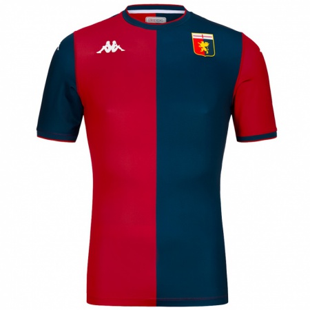 Kandiny Enfant Maillot Gianluca Rossi #8 Rouge Bleu Foncé Tenues Domicile 2024/25 T-Shirt