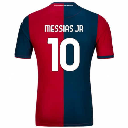 Kandiny Enfant Maillot Junior Messias #10 Rouge Bleu Foncé Tenues Domicile 2024/25 T-Shirt