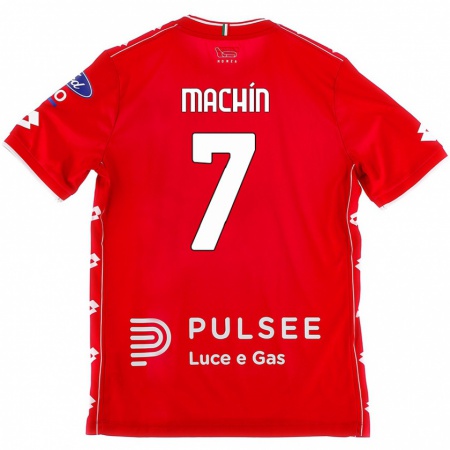 Kandiny Enfant Maillot José Machín #7 Rouge Blanc Tenues Domicile 2024/25 T-Shirt