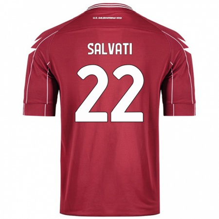 Kandiny Enfant Maillot Gregorio Salvati #22 Bordeaux Tenues Domicile 2024/25 T-Shirt