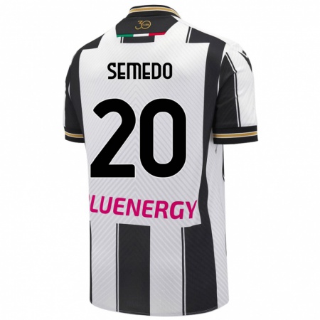 Kandiny Enfant Maillot Vivaldo Semedo #20 Blanc Noir Tenues Domicile 2024/25 T-Shirt