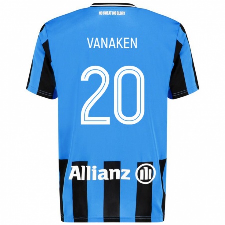 Kandiny Enfant Maillot Hans Vanaken #20 Bleu Ciel Noir Tenues Domicile 2024/25 T-Shirt