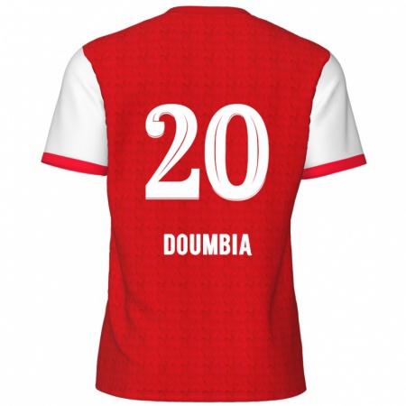 Kandiny Enfant Maillot Mahamadou Doumbia #20 Rouge Blanc Tenues Domicile 2024/25 T-Shirt