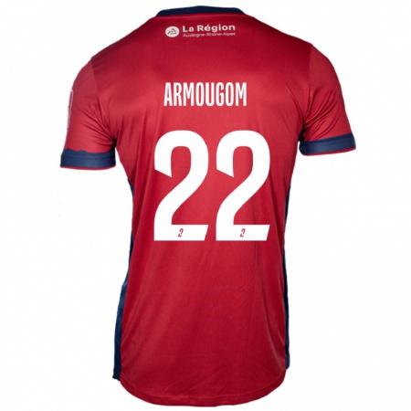 Kandiny Enfant Maillot Yoël Armougom #22 Bordeaux Clair Tenues Domicile 2024/25 T-Shirt