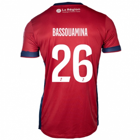 Kandiny Enfant Maillot Mons Bassouamina #26 Bordeaux Clair Tenues Domicile 2024/25 T-Shirt