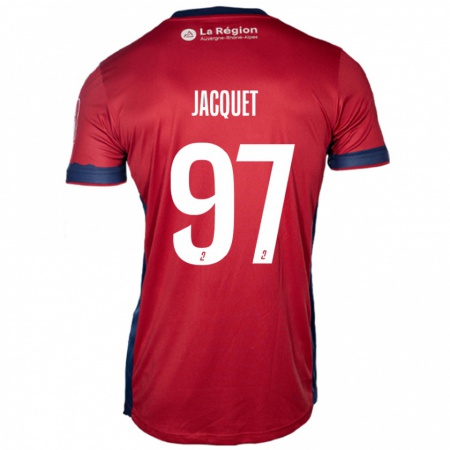 Kandiny Enfant Maillot Jérémy Jacquet #97 Bordeaux Clair Tenues Domicile 2024/25 T-Shirt