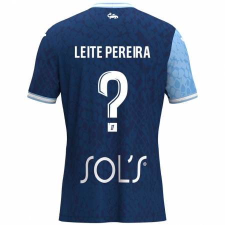 Kandiny Enfant Maillot Matéo Leite Pereira #0 Bleu Ciel Bleu Foncé Tenues Domicile 2024/25 T-Shirt